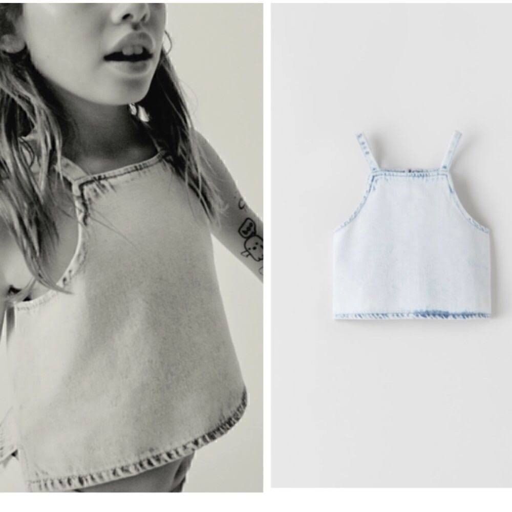 Girls Zara Denim Top